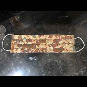 Gingerbread man holiday Christmas glitter mask